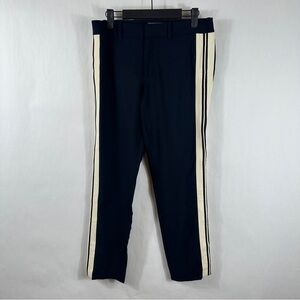Vince Women’s Navy and White Pants | US Size 4